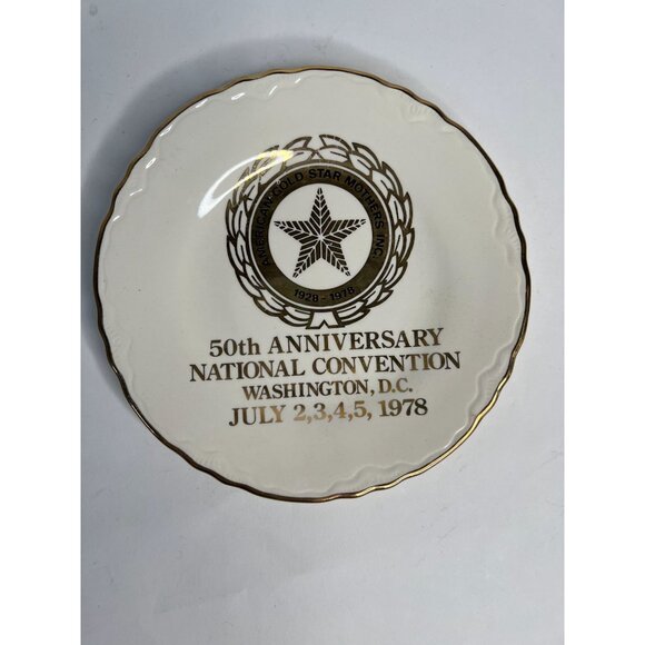 Vintage Collectible American Gold Star Mothers 50th Anniversary Plate 1978 Washi - Picture 6 of 13